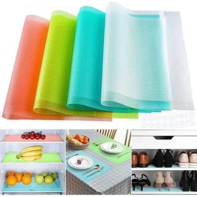 Multicolor Washable Refrigerator Mat Set (2 pcs)